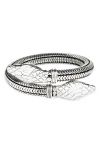 Gas Bijoux Cobra Wrap Bracelet In Silver
