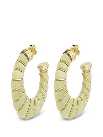 Gas Bijoux Cyclade Hoop Earrings In Green