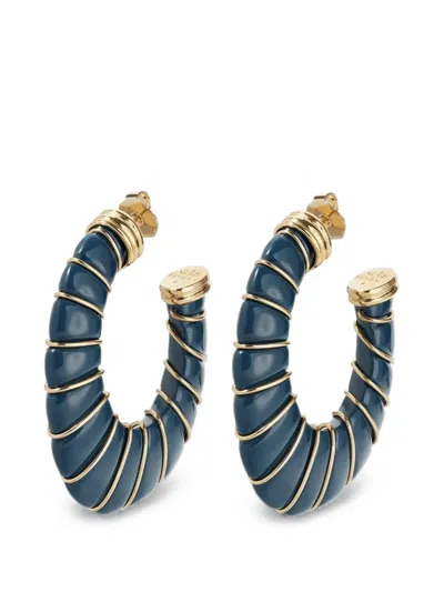 Gas Bijoux Cyclades Hoop Earrings In 蓝色