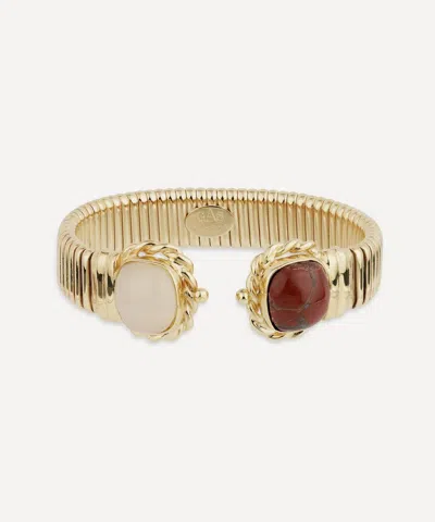 Gas Bijoux Gold-plated Amarante Bangle Bracelet In Burgundy