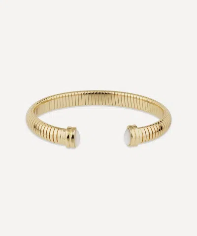 Gas Bijoux Gold-plated Antigone Mother Of Pearl Bangle Bracelet
