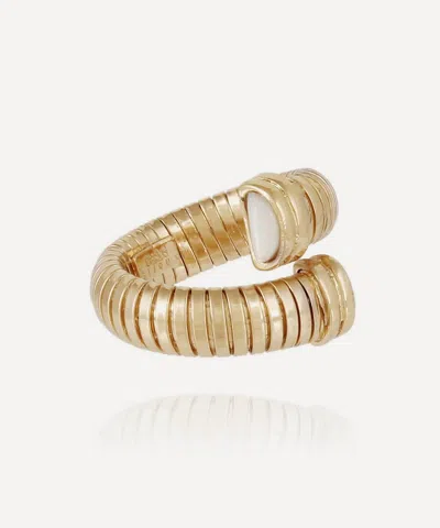 Gas Bijoux Gold-plated Antigone Mother Of Pearl Ring