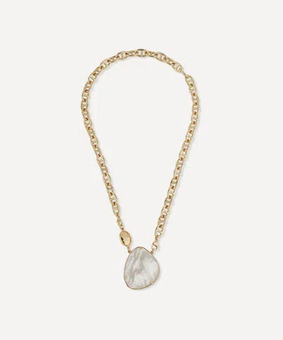 Gas Bijoux Gold-plated Billy Mother Of Pearl Pendant Necklace