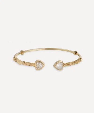 Gas Bijoux Gold-plated Duality Amore Rhinestone Bangle Bracelet