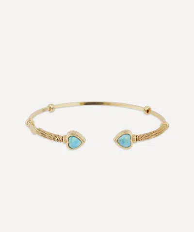 Gas Bijoux Gold-plated Duality Amore Turquoise Bangle Bracelet