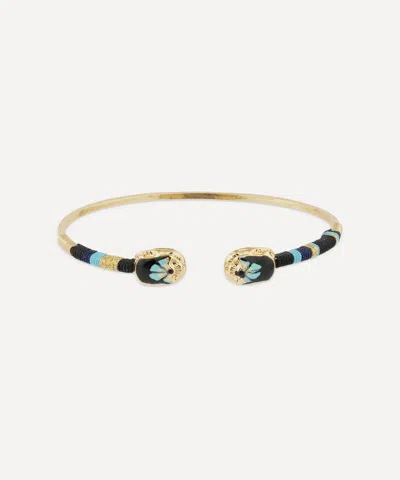 Gas Bijoux Gold-plated Duality Small Scarab Bangle Bracelet