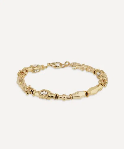 Gas Bijoux Gold-plated Kali Rhinestone Bead Bracelet