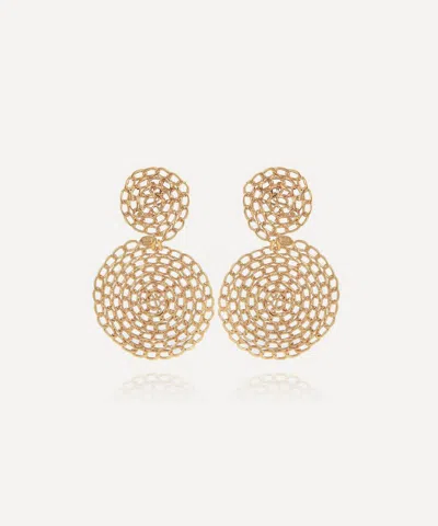 Gas Bijoux Gold-plated Onde Gourmette Drop Earrings