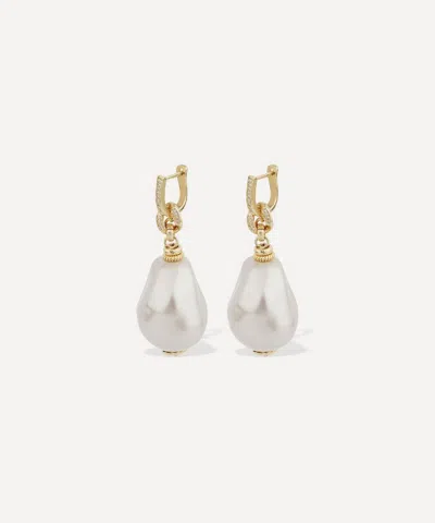 Gas Bijoux Gold-plated Small Hina Biwa Drop Earrings