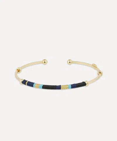 Gas Bijoux Gold-plated Zanzibar Bangle Bracelet In Blue
