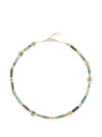 Gas Bijoux Kali Beaded Necklace In Green