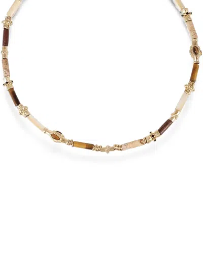 Gas Bijoux Kali Tiger's Eye Necklace In Gold