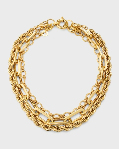 Gas Bijoux Kamae 3 Row Necklace In Gold