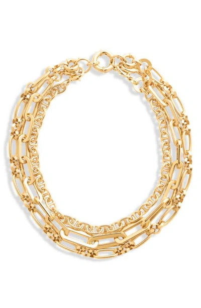 Gas Bijoux Kamae Layered Chain Necklace In Gold