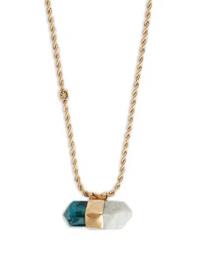 Gas Bijoux Large Aventurine Necklace In Gold