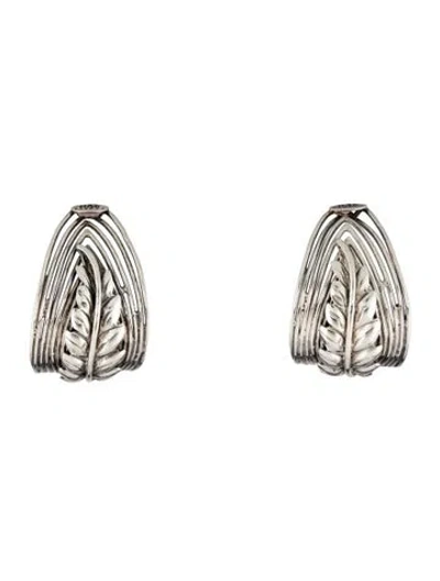 Pre-owned Gas Bijoux Leaf Hoop Earrings In Multicolor