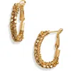 Gas Bijoux Lucky Lyre Hoop Earrings In Gold