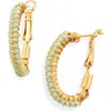 Gas Bijoux Lucky Lyre Hoop Earrings In Green