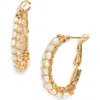 Gas Bijoux Lucky Lyre Hoop Earrings In White