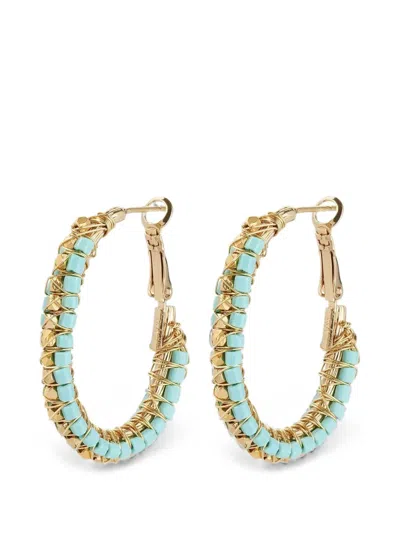 Gas Bijoux Lyre Lucky Hoop Earrings In Gold
