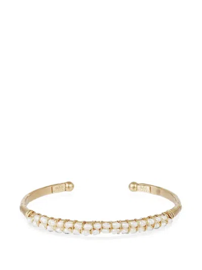 Gas Bijoux Lyre Mother-of-pearl-embellished Bracelet In Gold