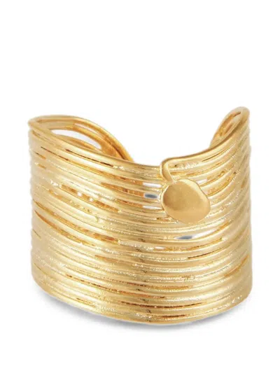 Gas Bijoux Maasai-inspired Wave Ring In Gold