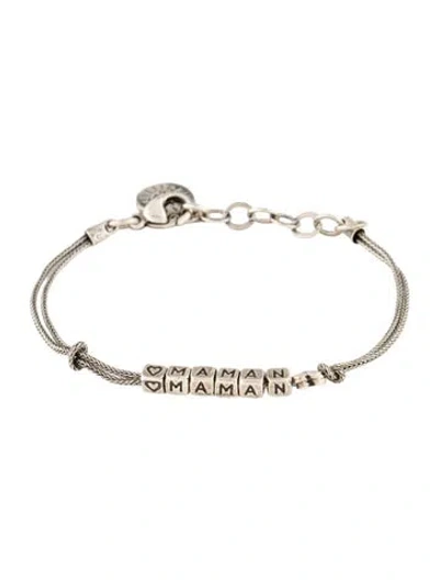 Pre-owned Gas Bijoux Maman Charm Bracelet, 6.75" In Multi