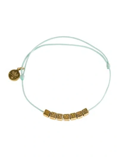 Pre-owned Gas Bijoux Maman Wrap Bracelet, 8.5" In Blue