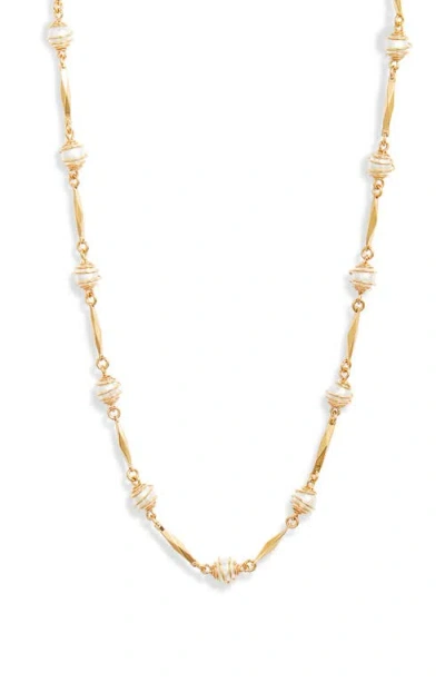 Gas Bijoux Mother-of-pearl Bead Necklace In White