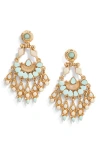 Gas Bijoux Musa Drop Earrings In Light Blue