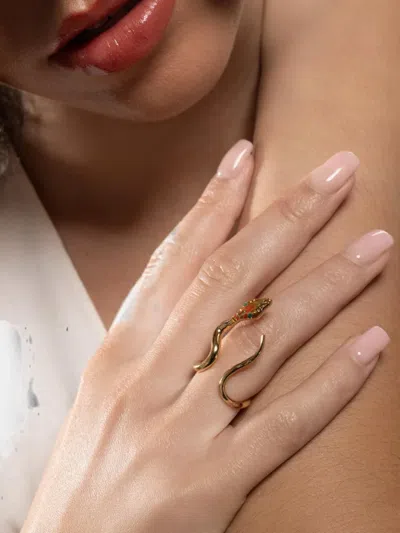 Gas Bijoux Naja Snake-motif Ring In Gold