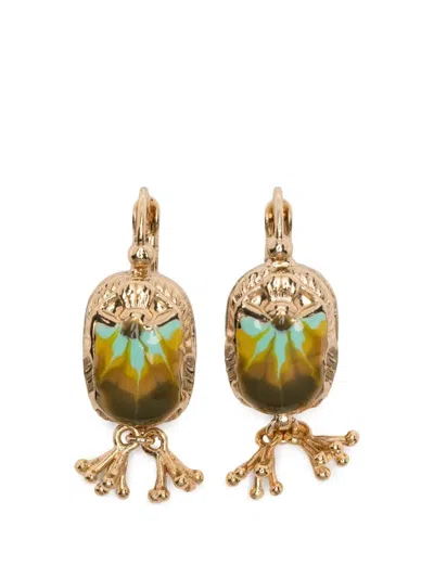 Gas Bijoux Orecchini Metallici "scaramouche Email" In Gold