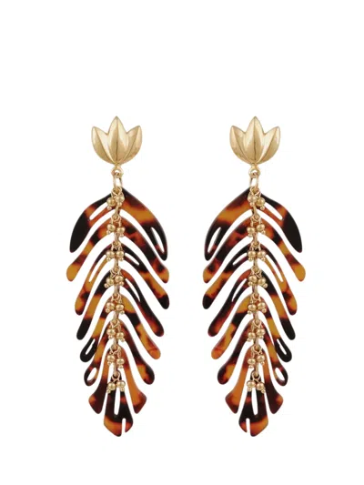 Gas Bijoux Orecchini Pendenti "cavallo" In Gold