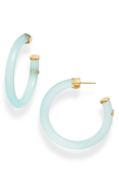 Gas Bijoux Rainbow Mix Open Hoop Earrings In Blue