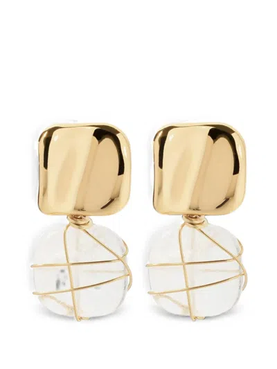 Gas Bijoux Rainbow Rock Crystal Earrings In Multi