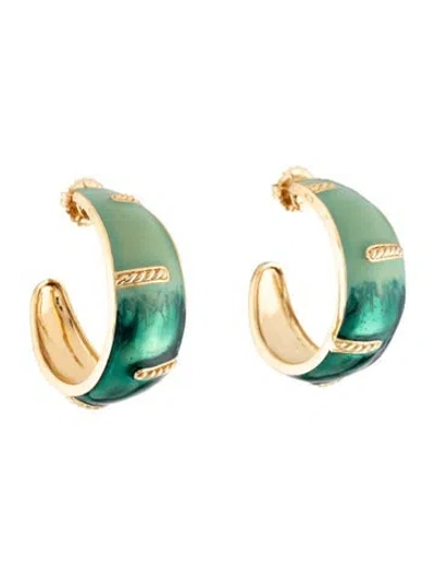 Pre-owned Gas Bijoux Resin Idra Hoop Earrings In Multicolor