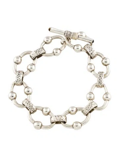 Pre-owned Gas Bijoux Rivage Link Bracelet, 8" In Multi