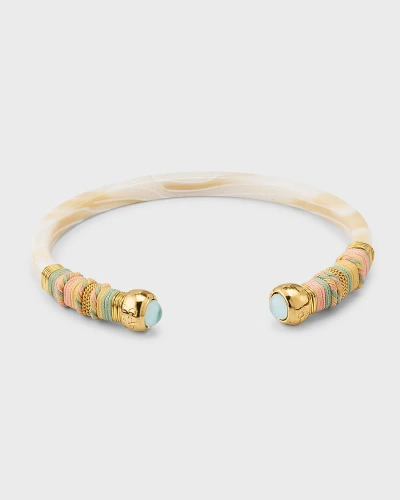 Gas Bijoux Sari Bangle Bracelet In White