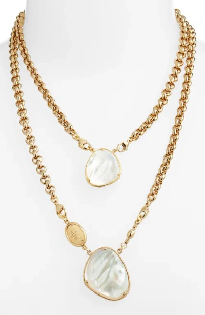 Gas Bijoux Scapulaire Layered Necklace In Gold