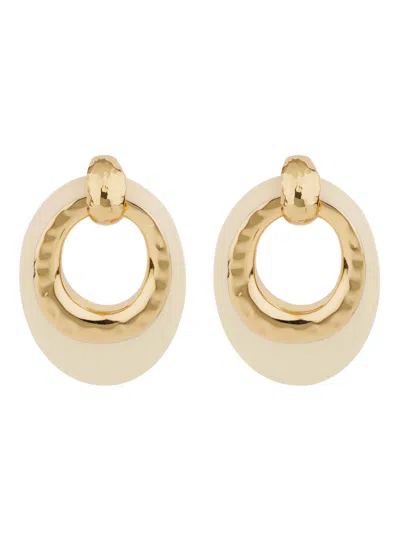 Gas Bijoux Selva Hammered Hoop Small Earrings In Gold