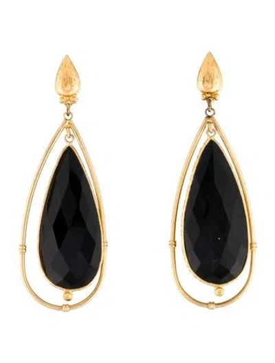 Pre-owned Gas Bijoux Serti Cage Drop Earrings In Multi
