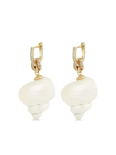 Gas Bijoux Shell Drop Earrings In Gold