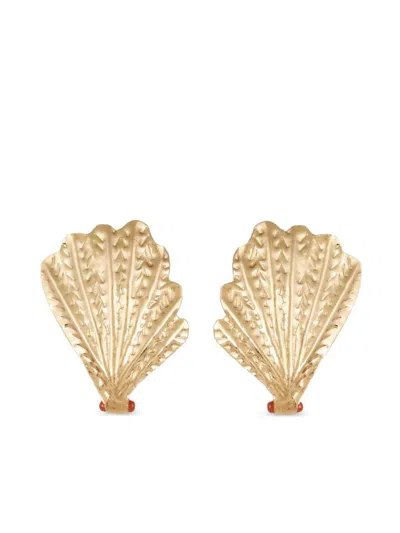 Gas Bijoux Shell-fan Earrings In Gold