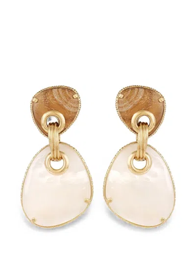 Gas Bijoux Silia Drop Earrings In Gold