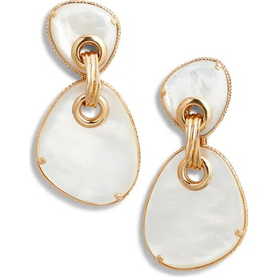 Gas Bijoux Silia Mother-of-pearl Drop Earrings In Mop