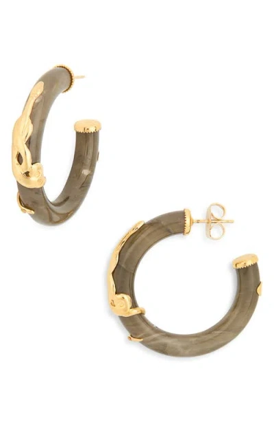 Gas Bijoux Small Cobra Hoop Earrings In Gold