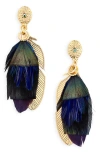 Gas Bijoux Small Sao Feather Earrings In Gold