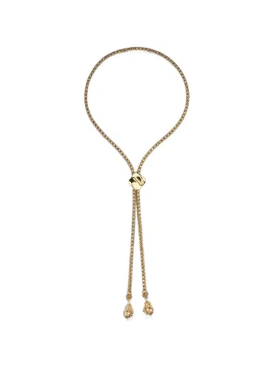 Gas Bijoux Square Biwa Necklace In Transparent