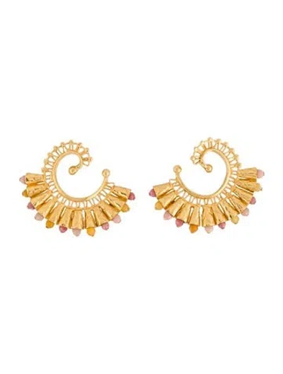 Pre-owned Gas Bijoux Stone Epique Genuine In Pink