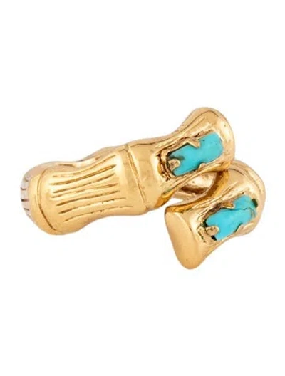 Pre-owned Gas Bijoux Stone Liane Ring In Multicolor
